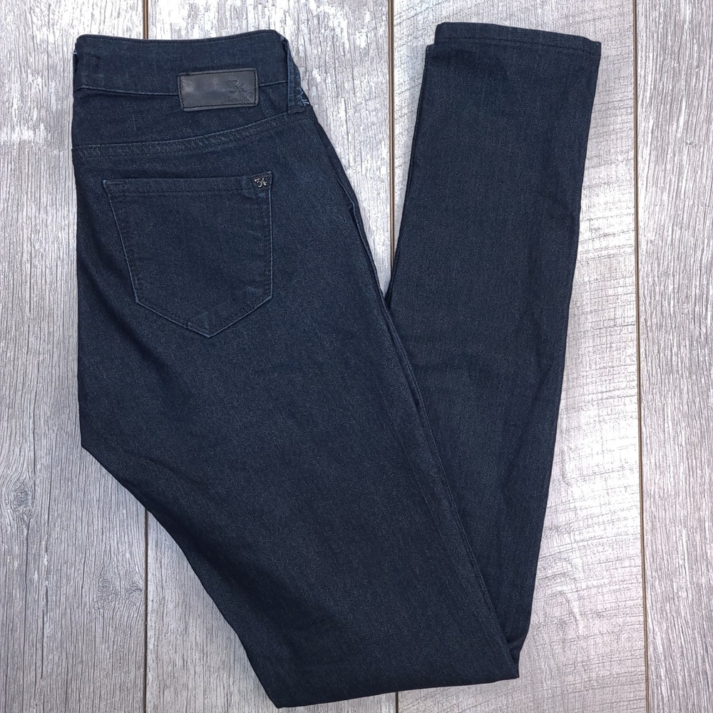 34 Heritage Anne Welles Jeans Women 28x31 Blue Indigo Stretch Slim Boyfriend